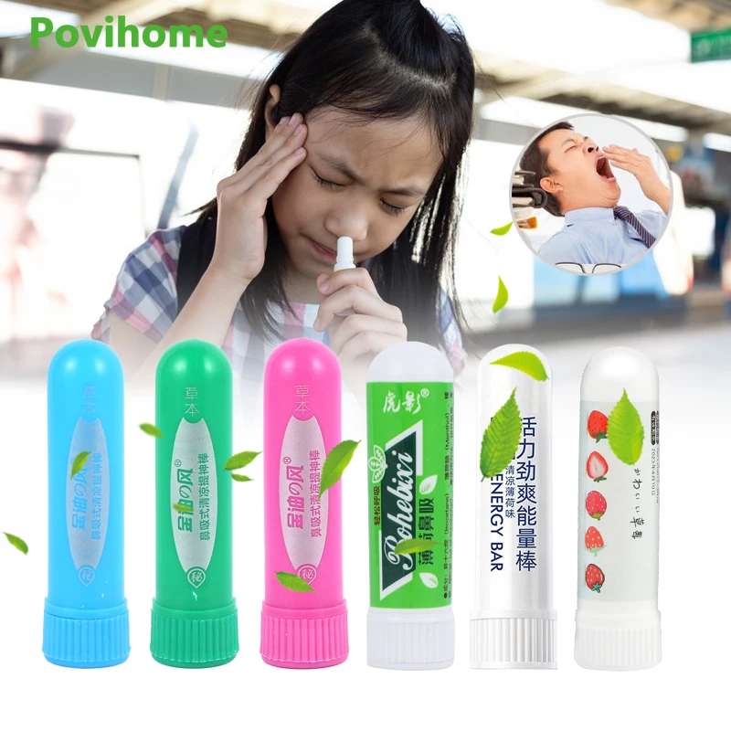 

6Types Thailand Original Nasal Inhaler Mint Cooling Balm Treat Rhinitis Sinusitis Cream Nose Congestion Cold Care Plaster