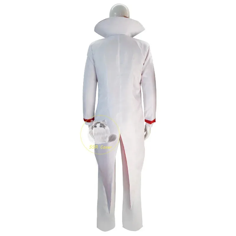 2025 Hazbin Lucifer Anime Hotel Morningstar Cosplay disfraz peluca papá traje blanco diablo infierno fiesta de Halloween hombres adultos Co