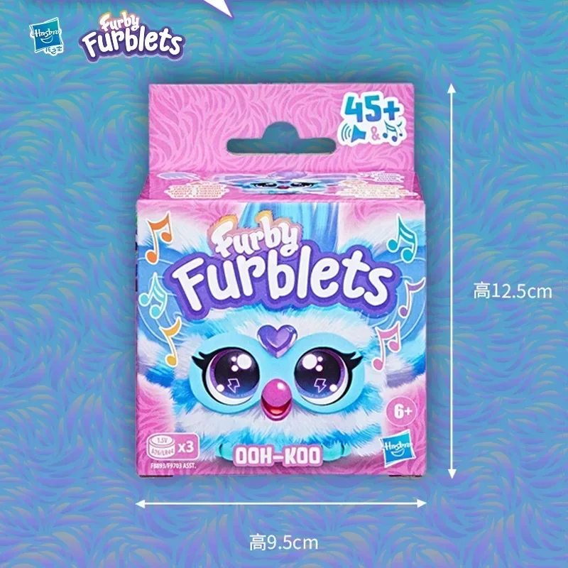 Hasbro Furby Furblets 전기 봉제 인형, 동물 애완 동물 수집, 인터랙티브 인형 장난감, 귀여운 가방 펜던트, 어린이 생일 선물