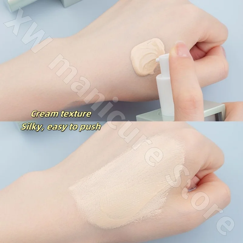 Base líquida iluminadora corretivo, pó controlado por óleo e de longa duração, sem remoção de maquiagem, à prova d'água e à prova de suor, 28g