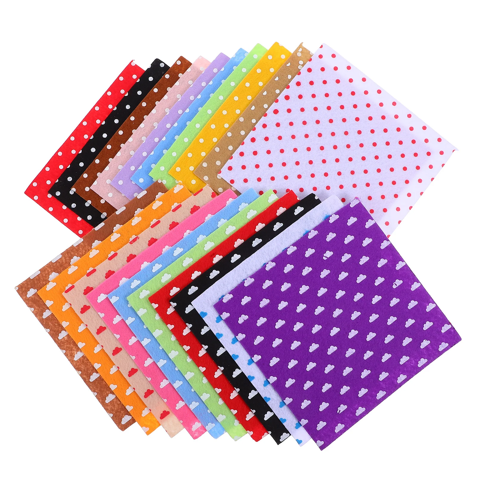 

20Pcs DIY Nonwoven Fabric Flower Dot Printed Square Patterns for Sewing Patchwork Craft Projects Handmade Materials