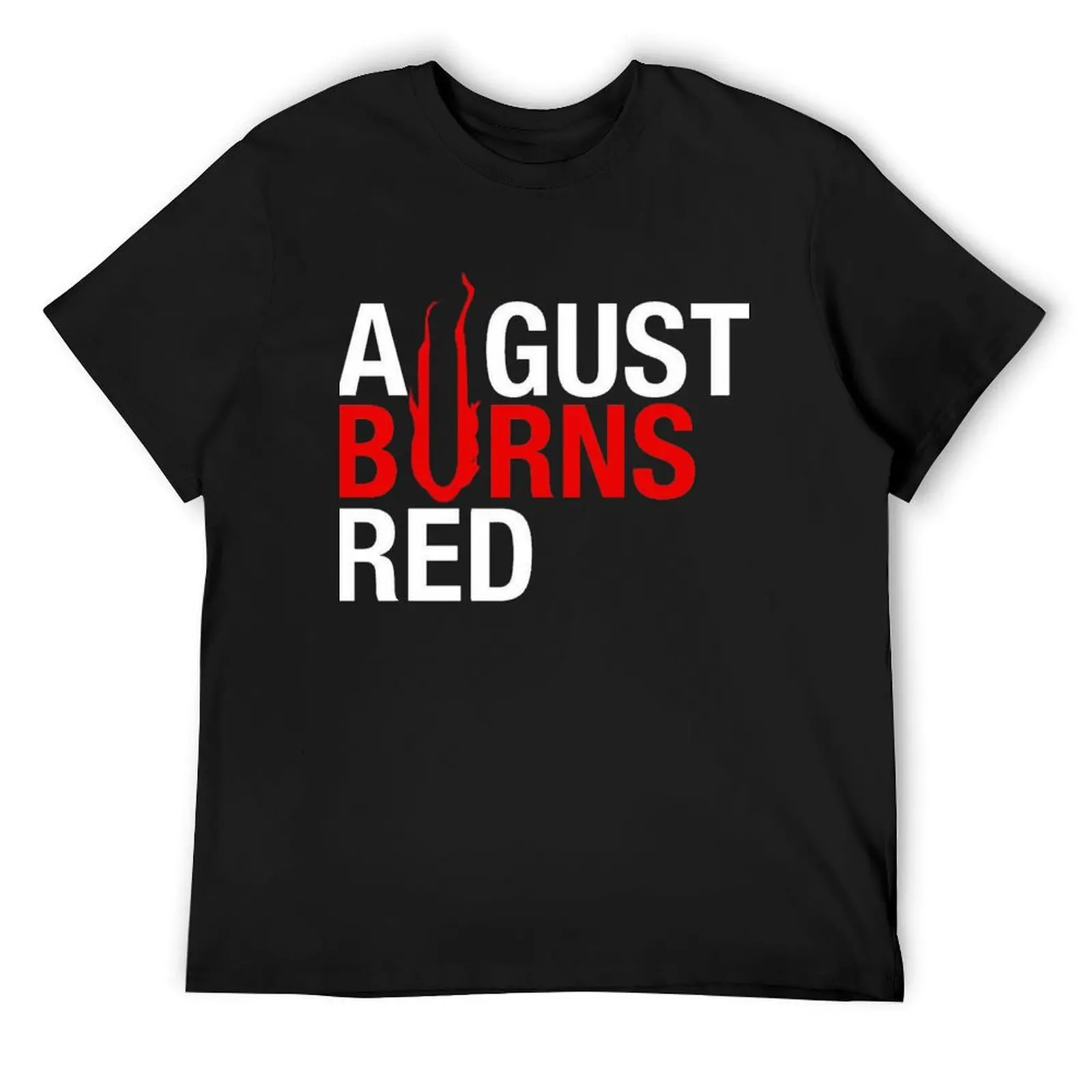 

GOOD DESIGN August burns red T-Shirt korean fashion shirts graphic tees blacks men clothes
