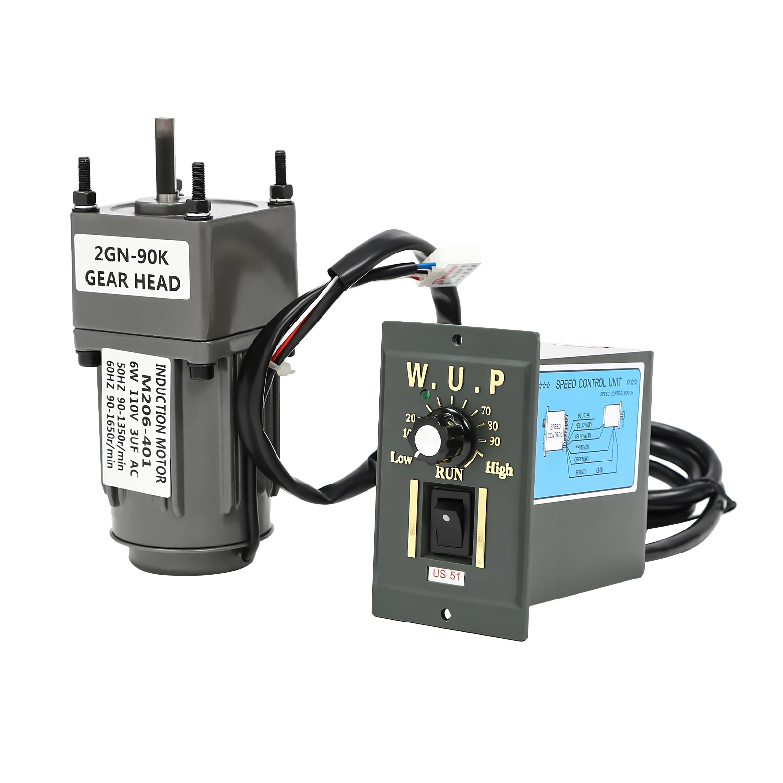 6w 90k Speed Regulating Motor+speed Regulator+bracket (110v Wiring)