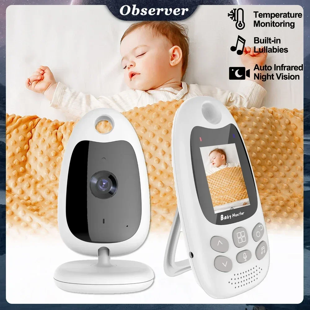 Monitor de vídeo para bebé de 2,0 pulgadas, cámara de vigilancia inalámbrica para interiores, Audio bidireccional, visión nocturna IR, cámara de seguridad para niñera VB610