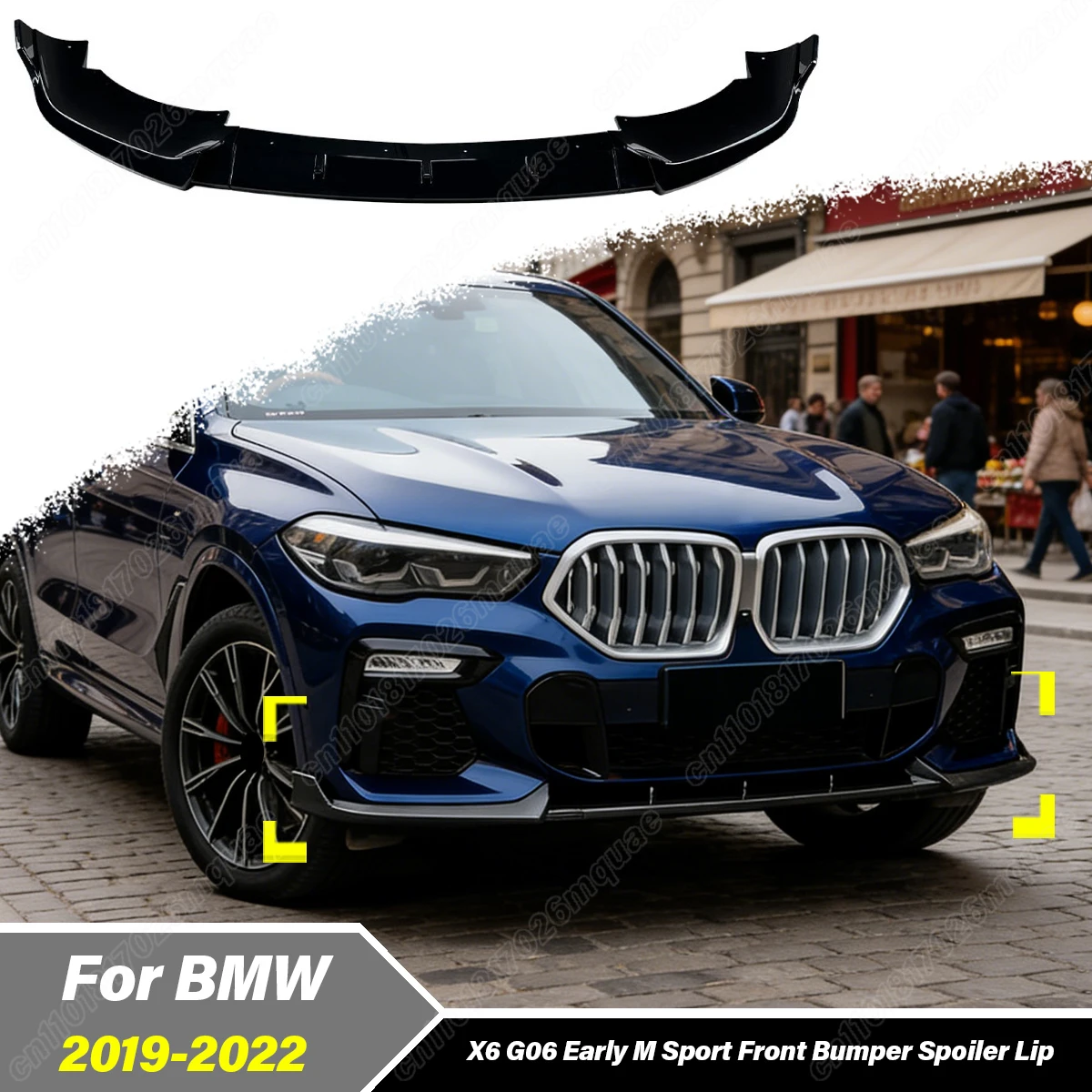 For BMW X6 G06 M Sport 2019 2020 2021 2022 2022 Automobile Front Bumper Lower Lip Protective Cover Spoiler Lip Decoration Kit