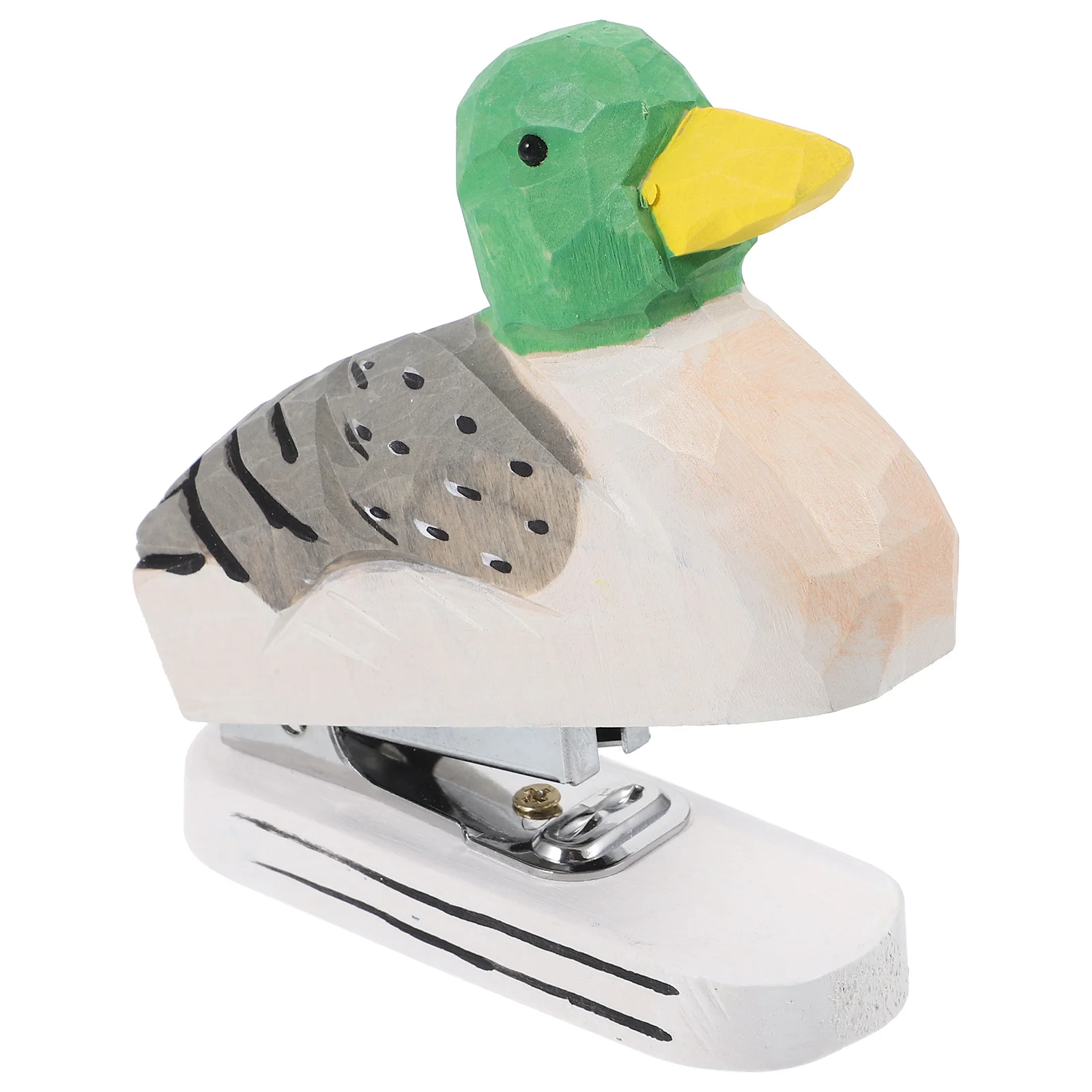 

Duck Stapler Wooden Animal Desktop Office Stapler Reusable Paper Fastener Cute Booklet Tool School Stationery Decorative