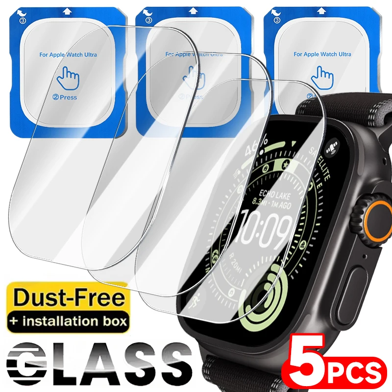 

Для Apple Watch Ultra/Ultra 2/Ultra 3 Защитная пленка для экрана 49 мм, закаленное стекло военного класса, прозрачная пленка против царапин для Iwatch