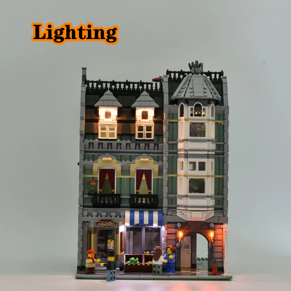 LED lighting kit for 10185 green groker building block bricks (only light no model)