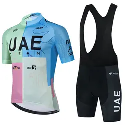 Summer 2024 Uae Team Cycling Jersey Set Man New Short Sleeve Bike Set MTB Ropa Ciclismo Racing Bicycle Shirts Maillot Clothing