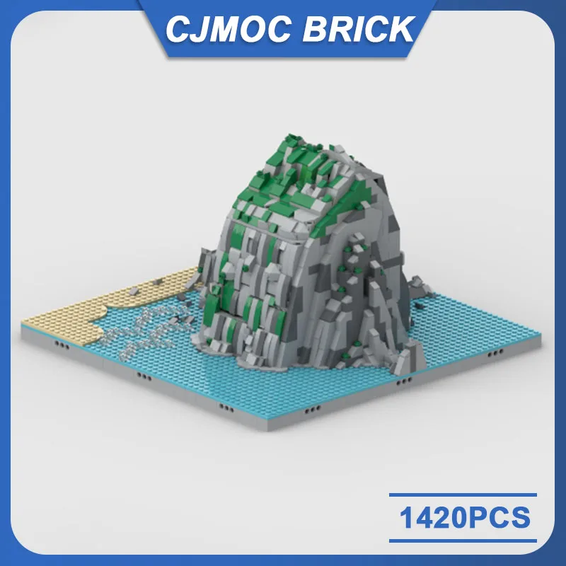 MOC 干し草の山ロック建築ビルディングブロック 1420 個モデル DIY 組み立てレンガコレクションディスプレイクリエイティブおもちゃ MOC- 184410