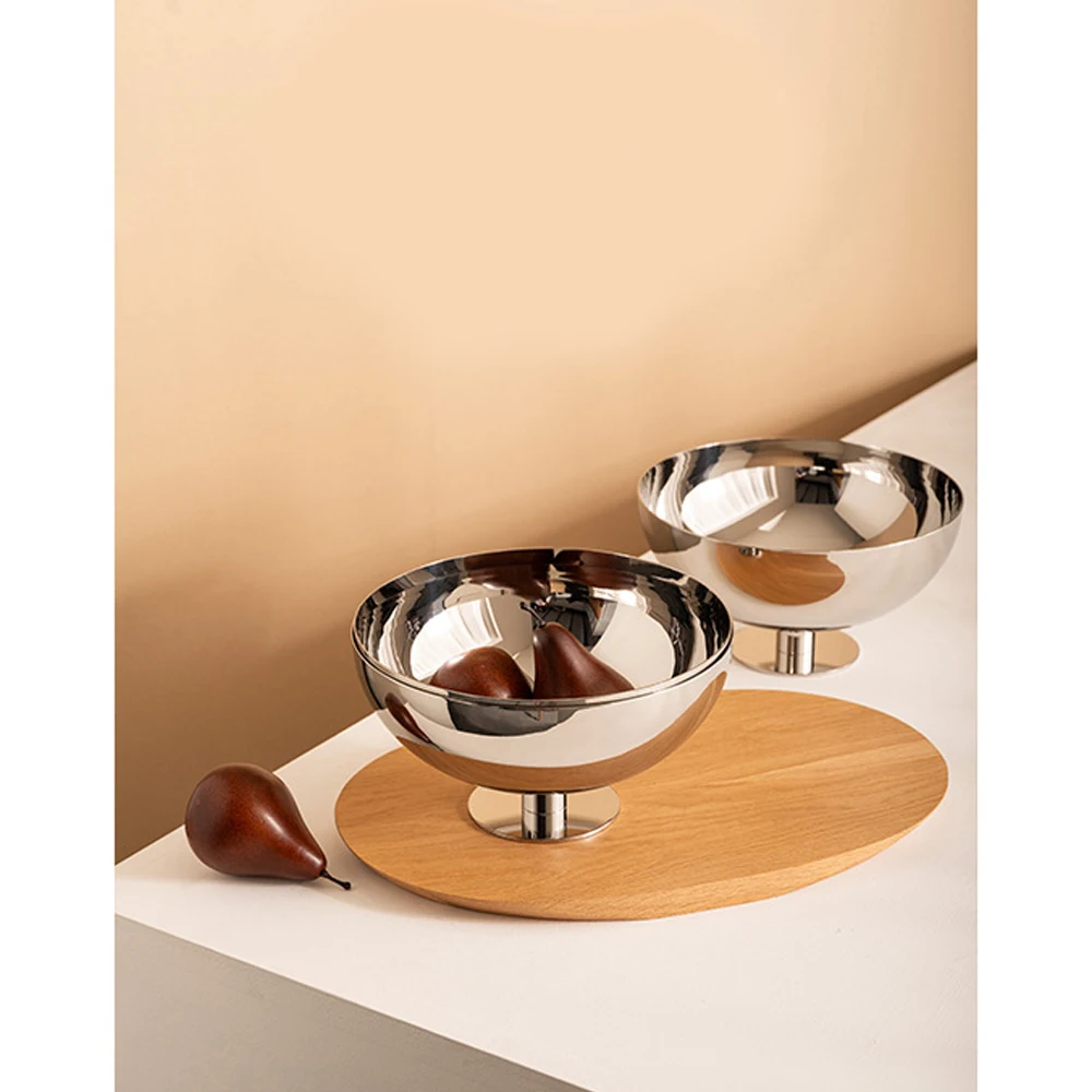 European-Style Large Fruit Basket Light  Snack Plate Lid with Stainless Steel Forks for Coffee Dining Table Room Decor