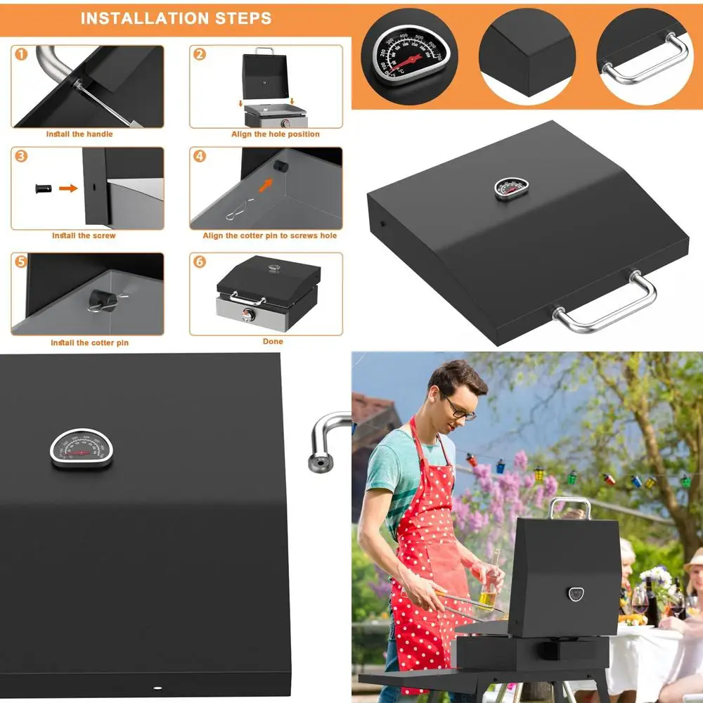 

Blackstone 17 Tabletop Griddle Lid with Handle for 1832 Models, Compatible with 1971 and 1832 Hinged Cover (Pre-2021)