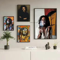 1pc Abstract Bob Marley Poster Self-adhesive Art Waterproof Paper Sticker Coffee House Bar Room Wall Decor