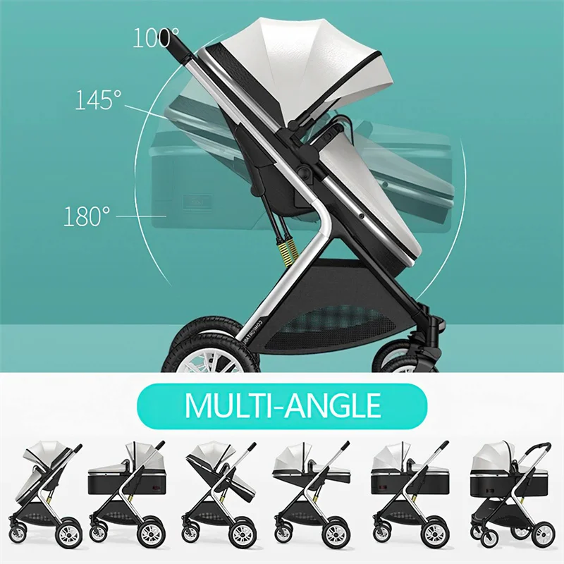 Abnehmbarer Kinderwagen Hunde wagen mit Aluminium legierung Rahmen 4 Rad Katzen wagen Ladung Bart 20kg Kinderwagen mit Anschlag