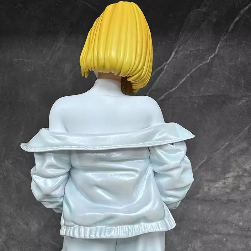 ฟิกเกอร์อนิเมะดราก้อนบอล แอนดรอยด์ 18 ชุดขาว แบบตั้งโชว์ ของสะสม ของตกแต่งโต๊ะทำงาน ของเล่นเด็กผู้ชาย ของขวัญ