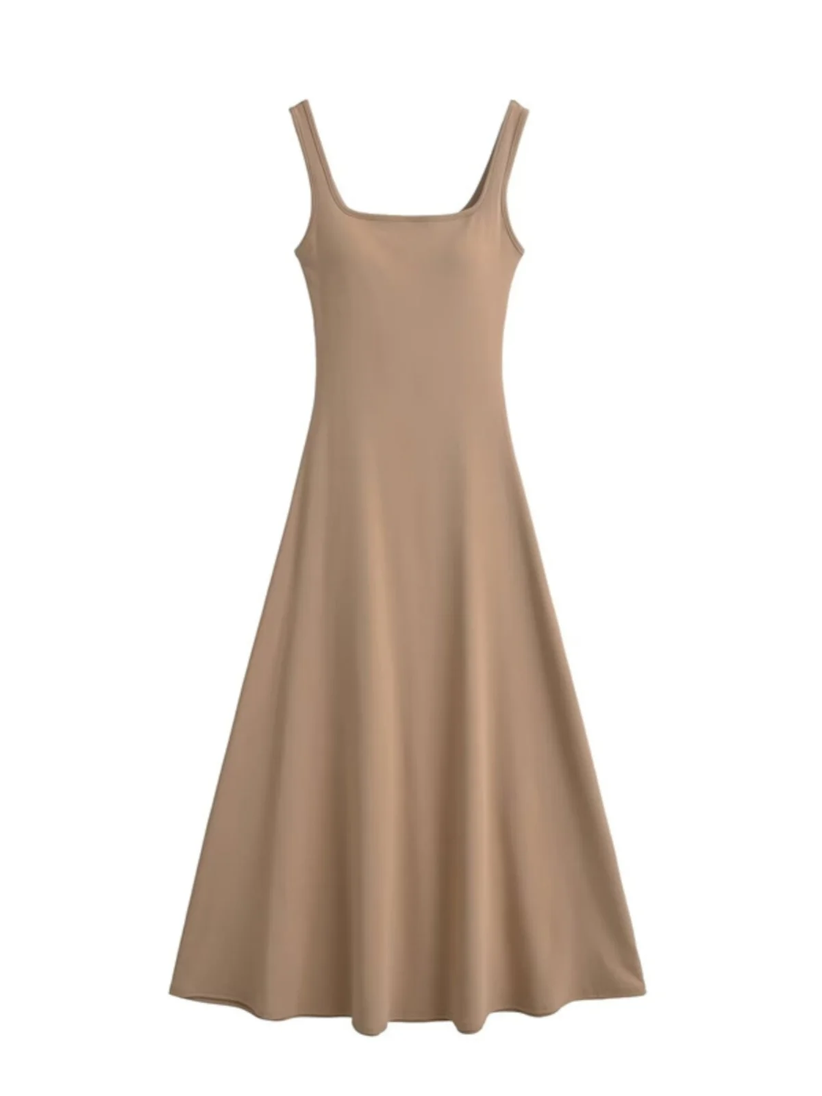 Ele Slim Fit Vest Dr Pure Color Vaion Body ape Highlighting Long Skirt Retro Sexy Design Spring Summer Autumn