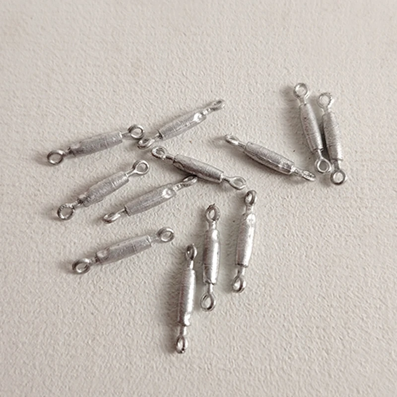 

12PCS Length 15mm/0.59in Model Ship Turnbuckle Dia 2mm Zinc Alloy Rigging Screw Simulation Wire Rope Clamp DIY Decoration Parts