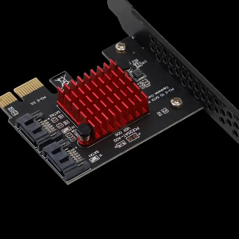 1 Set ASM1061 Chip Pcie Sata PCI Express X1 SATA3.0 2 Ports Low Profile Bracket Pcie Sata Expansion Card For Desktop PC Computer