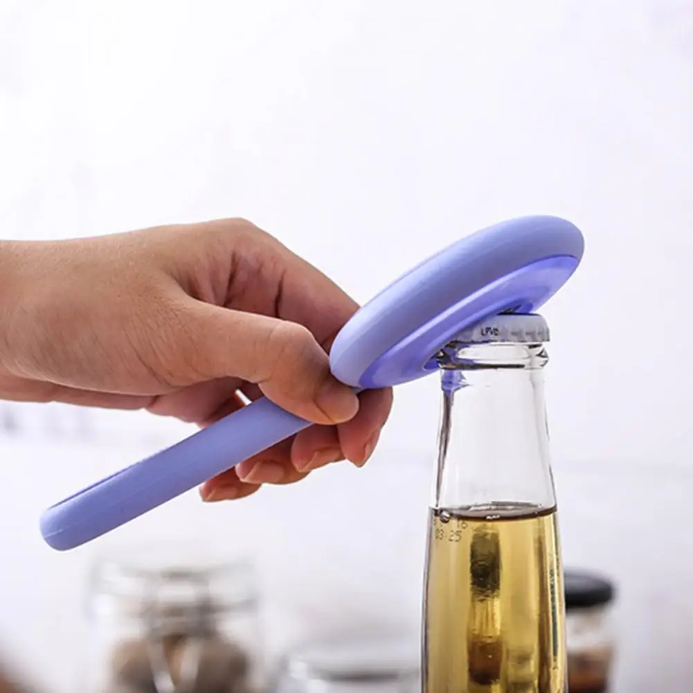 Compact Bottle Opener Kitchen Essential Tool Elderly-friendly Silicone Bottle Opener Set for Arthritic Hands 3-in-1