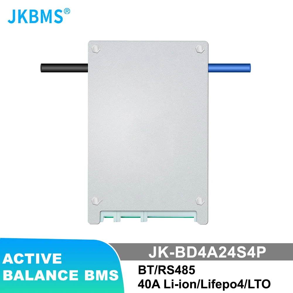 JKBMS Smart BMS BD4A24S4P 40A BMS 4S 6S 8S 17S 20S 24S For Lithium Battery With Bluetooth Same0 Port Temp Sensors RS485 Balance