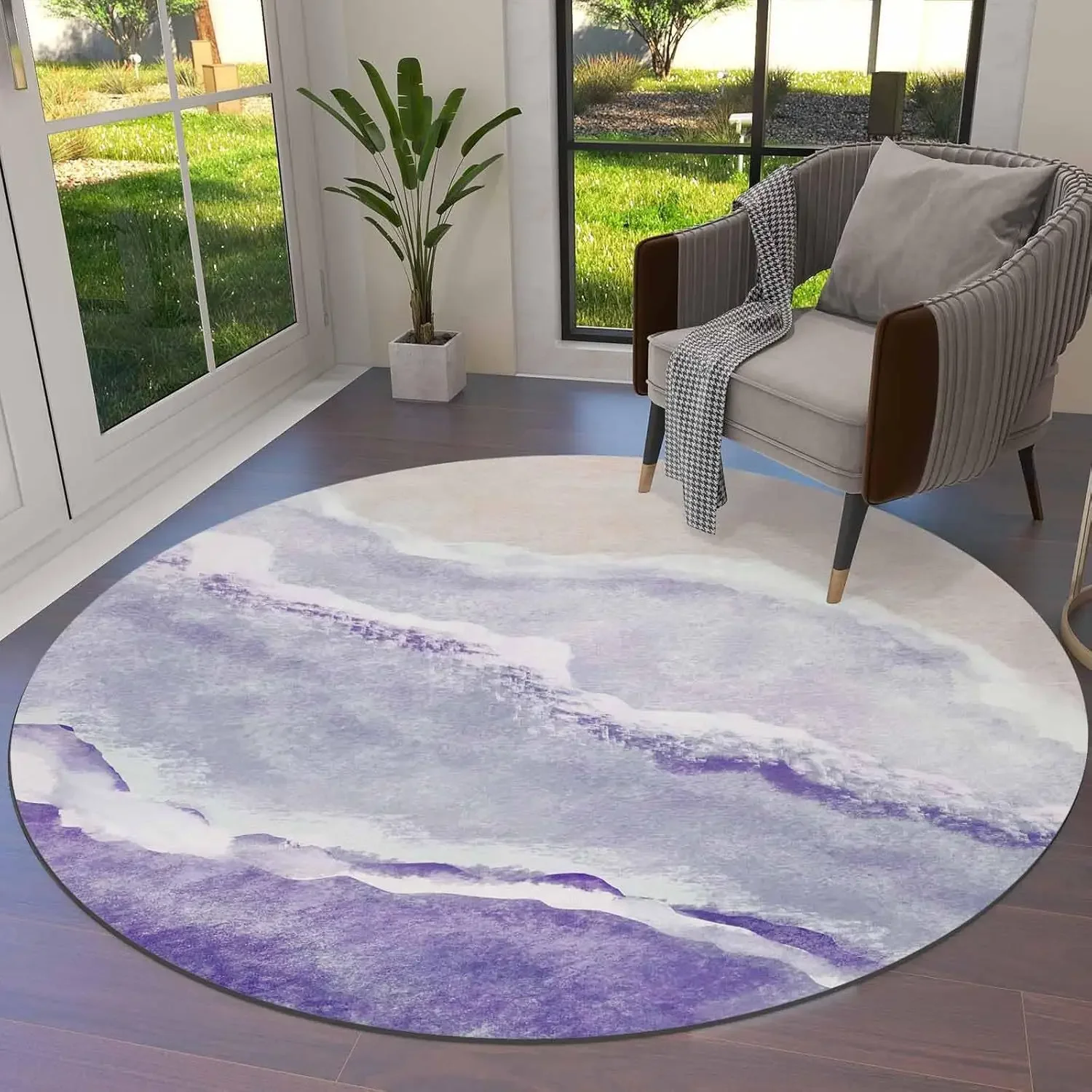 

Круглый коврик Moquette — нескользящий коврик волнистой формы для гостиной, спальни и эстетического декора стула