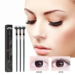 6Pcs/2 Boxes Angled Soft Bristled Brush Slanted Flat Fine Angled Eyeliner Makeup Brush Fan-shaped Double-layer Eyelash Brush