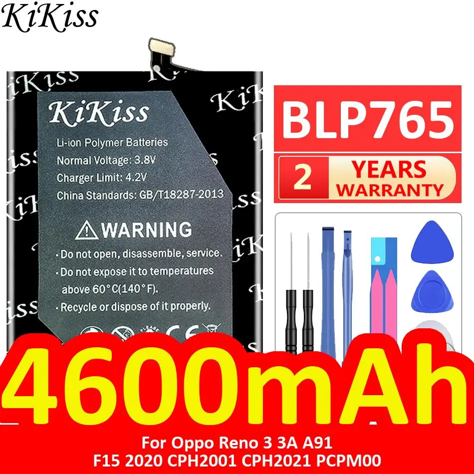 

Mobile Phone Battery BLP765 4600Mah For Oppo Reno 3 3A A91 F15 2020 CPH2001 CPH2021 PCPM00