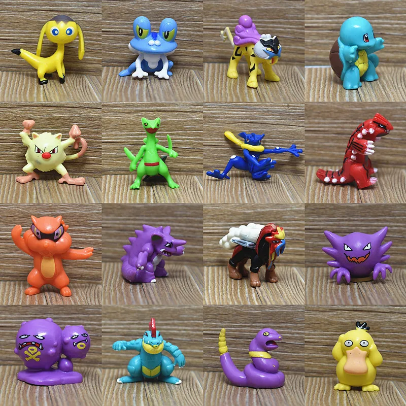 10pcs Pokemon Characters Figures Colletion Toys 3-5cm Anime Pikachu Action Figure Model Toy for Kids Birthday Gifts