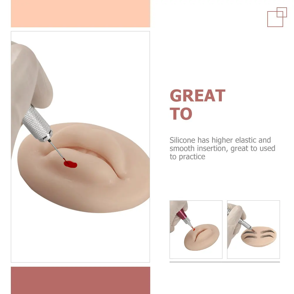 

Simulation Lip Module Silicone Makeup Practice Artificial Lips Realistic 5D Elastic Tattoos Piercing Supply Beginner