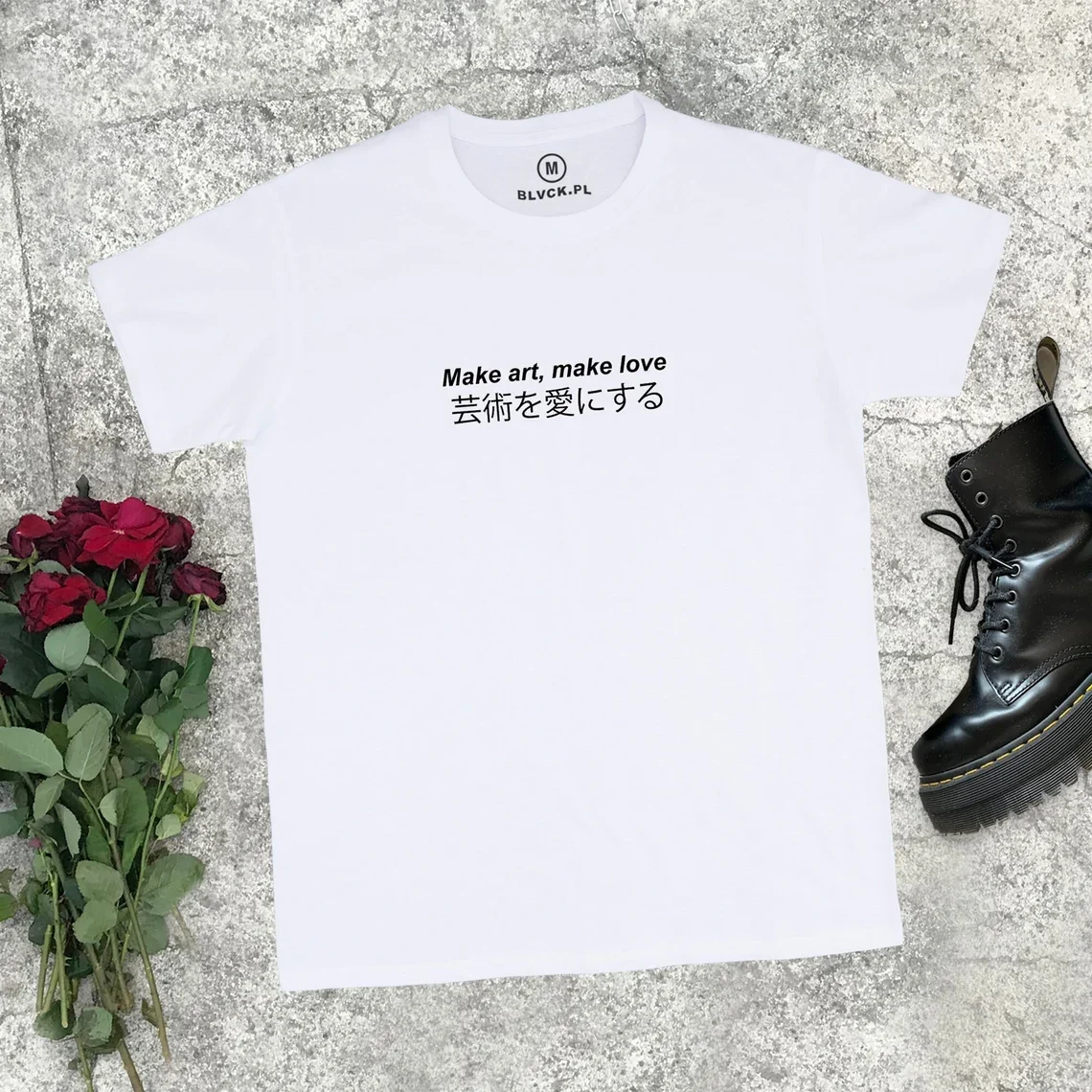 Sugarbaby Make Art Make Love Japanese T-shirt Aesthetic Clothing J-pop Cotton Shirt Anime tshirts Unisex Fashion t shirt