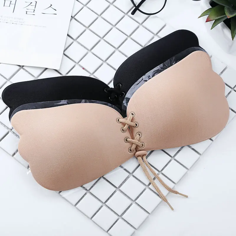 

Push up Bra Invisible underwear breathable breast petals drawstring silicone invisible chest sticker