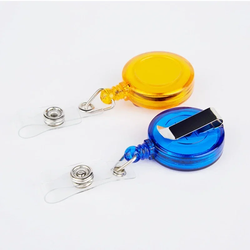 PU Card Holder Retractable Badge Reels IC/ID Card Holder Work Cards Transportation Card Case Nurse Doctor Business Supplies