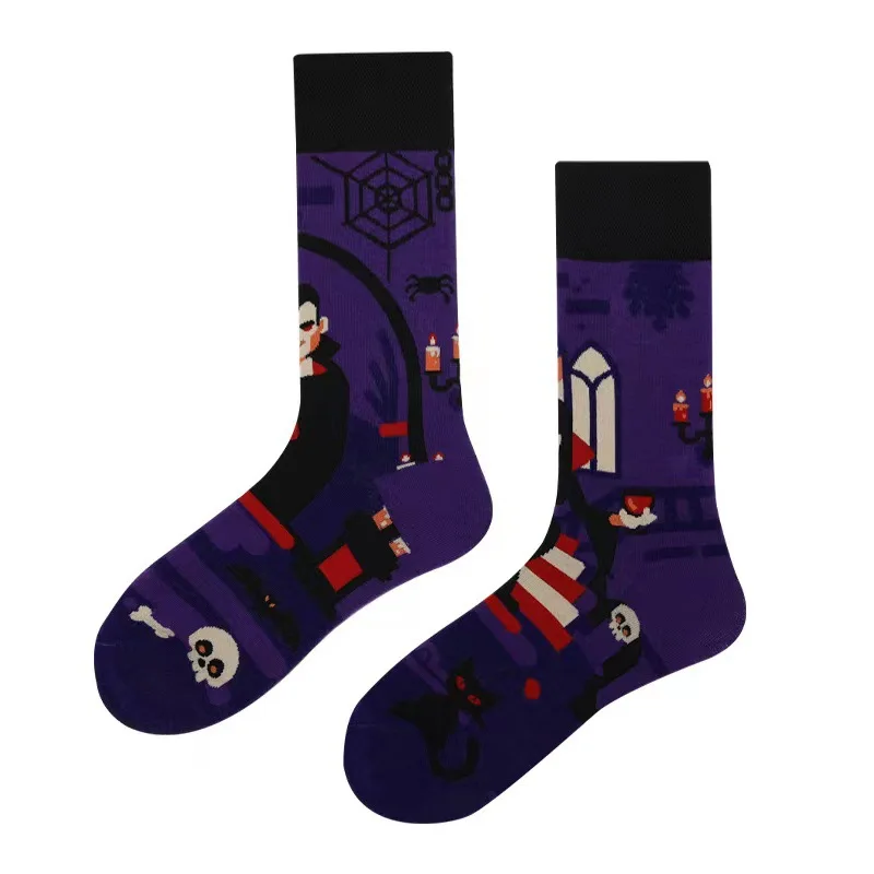 Neue Frühling Und Sommer Paare Skateboard Sox Kreative Abstrakte Kunst Harajuku Hip Hop Straßen Flut Socken Bunte Lustige Socken – Detail 9