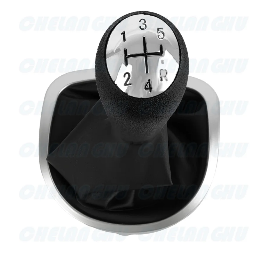 For Renault Clio III 2005 2006 2007 2008 2009 2010 2011 2012 Car-styling 5 Speed Gear Shift Knob With Pu Boot Car accessories