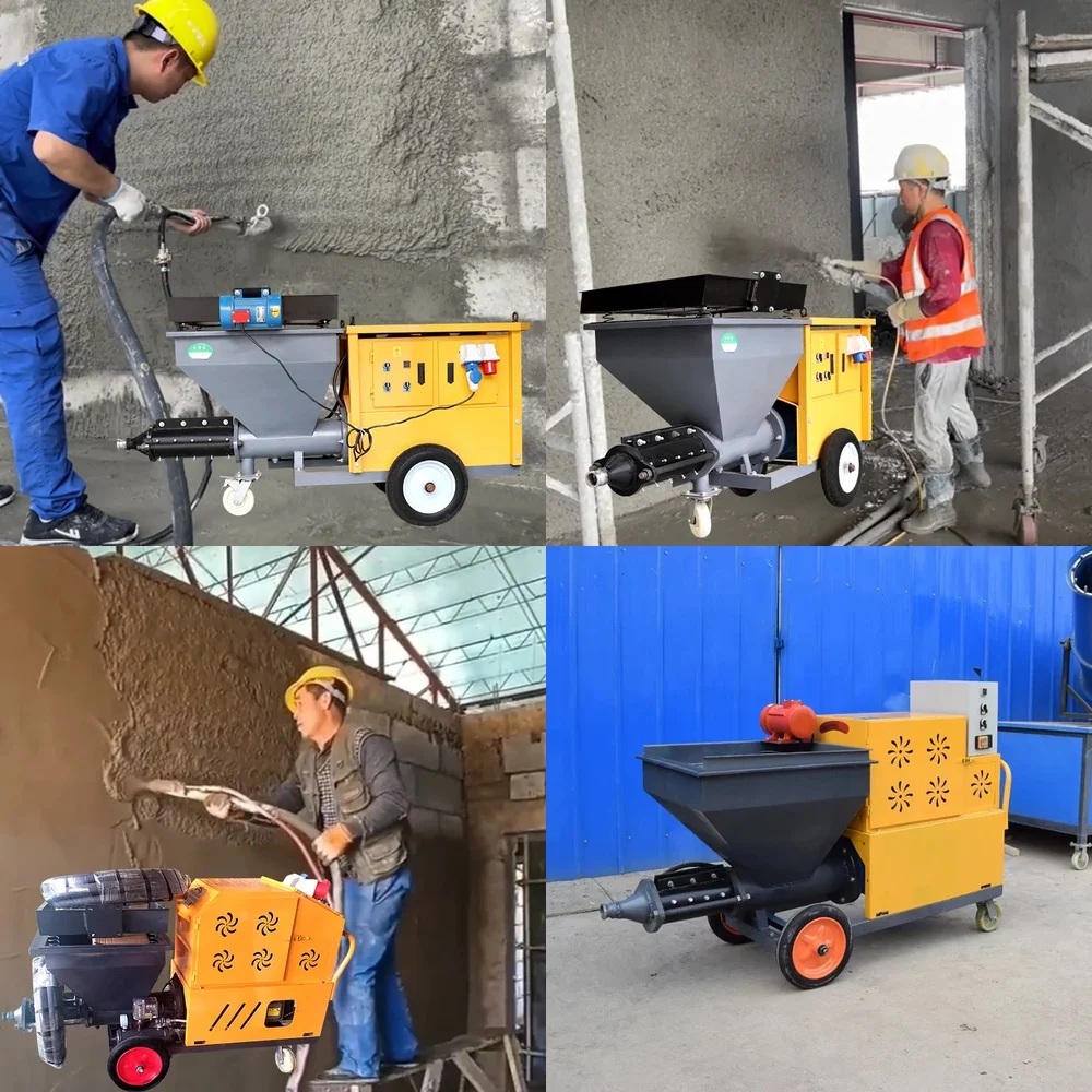 

Hot sell 7m³/h Mortar Spray Machine Cement Plastering Spray Plaster Machine Spray Plastering Equipment for Building Projects