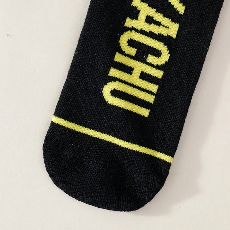 6 أزواج عشوائية الرجال الجوارب غير رسمية بوكيمون أنيمي طباعة منتصف طاقم الجوارب مضحك زوجين الجدة الجوارب مريحة القطن ارتداء اليومي
