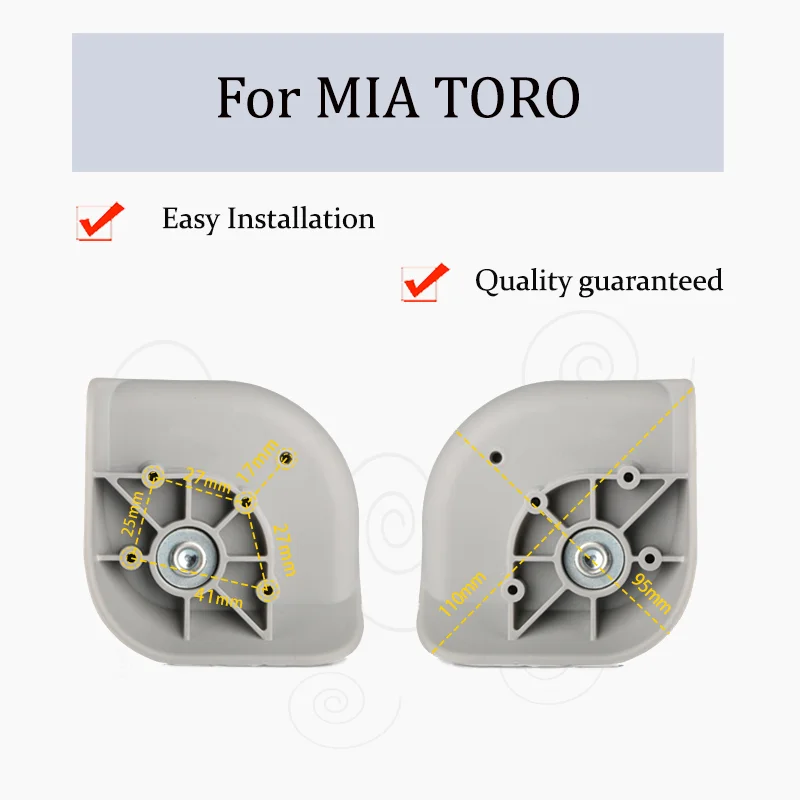 For MIA TORO W074 Luggage Wheel Accessory Durable Heavy Duty, Smooth Rolling Easy to Install - Instantly Repairs Damaged Wheels