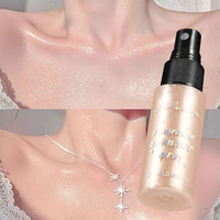 Diamond Liquid Glitter Powder Spray,Body Highlighter Makeup Face Luminizer,Shine Shimmer Glow Face Body Hair Makeup Daily Party