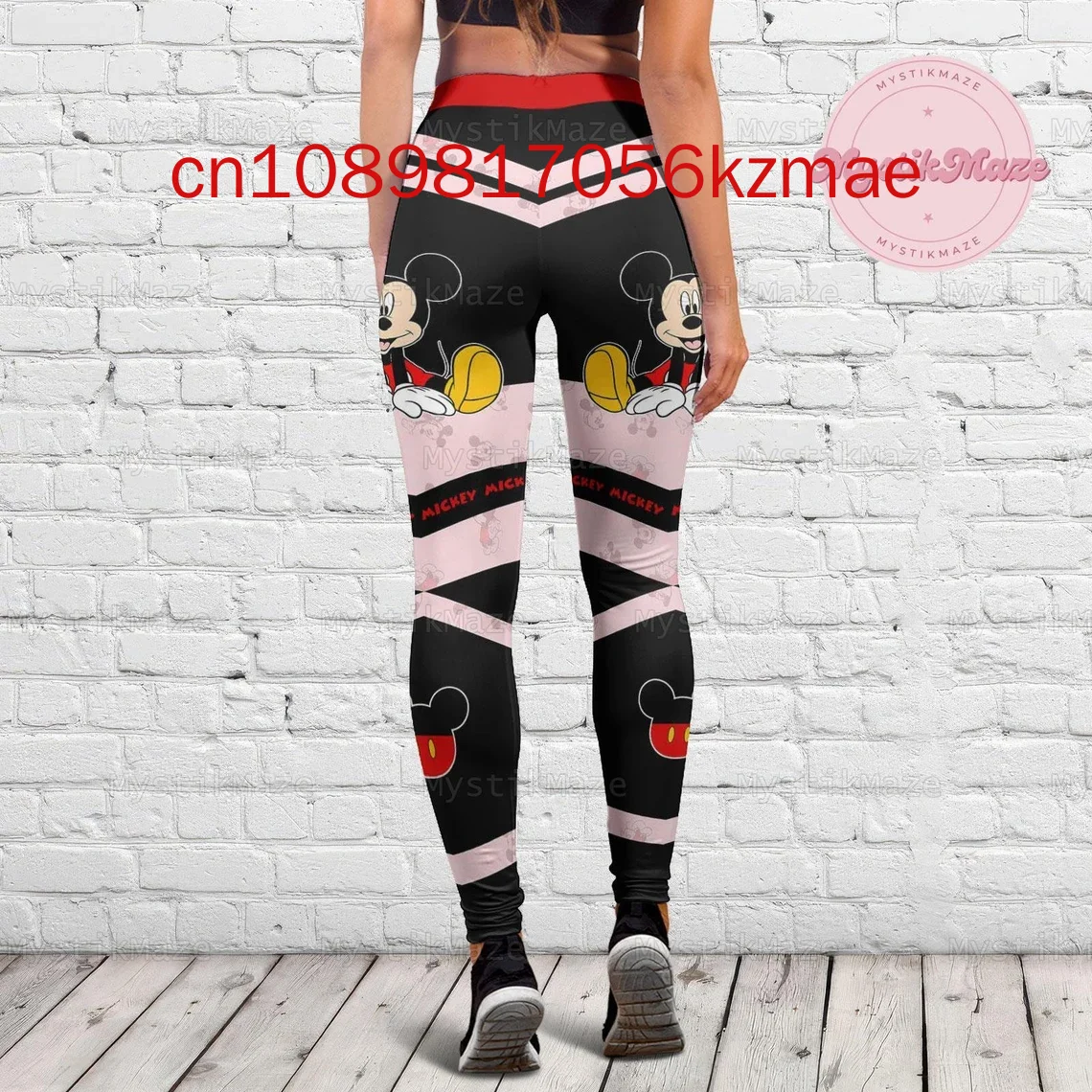 2024 New Personalized Mickey Mouse 3D Women\'s Hoodie and Leggings Suit Disney Yoga Pants Sweatpants Fashion Sports Suit Set