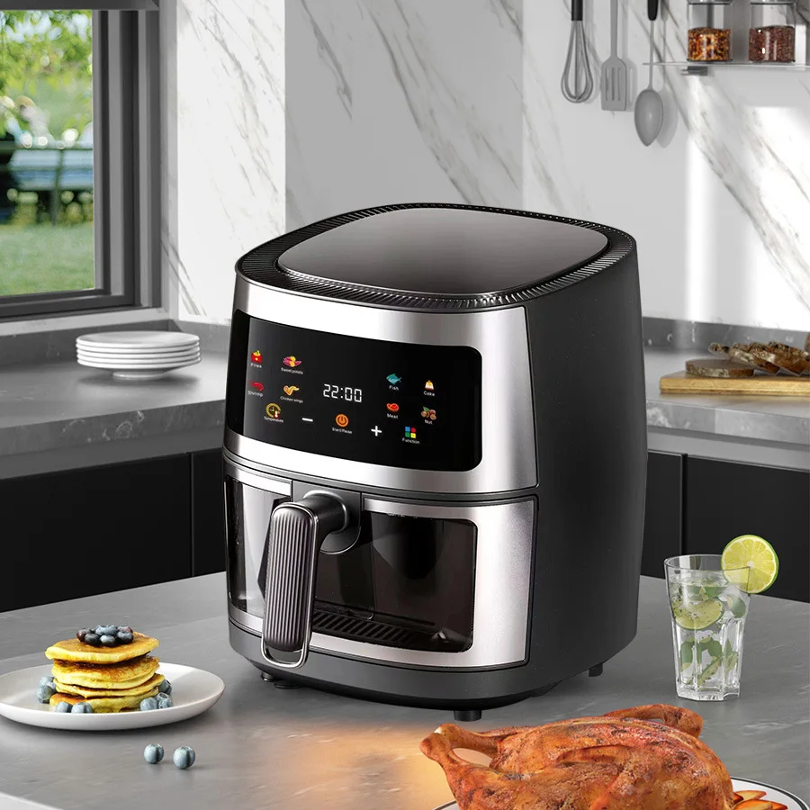 Large capacity 220v multifunctional smart 6L visual air fryer