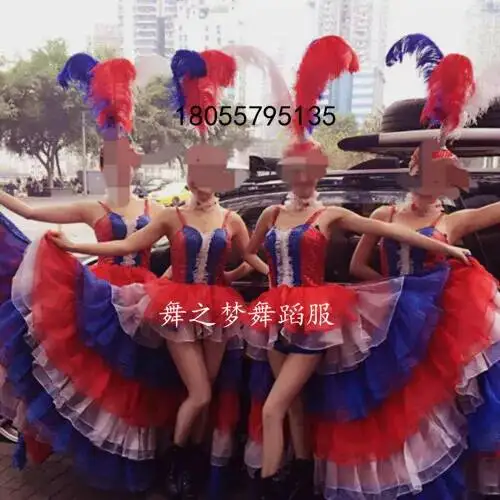 

Танцевальное платье Performance French Kangkang - Красочная юбка с эффектом вращения на 360 градусов