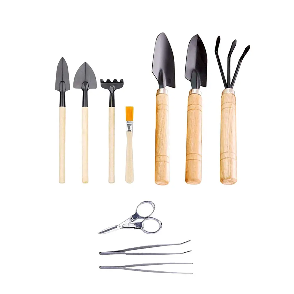 

10 Pcs Miniature Garden Tool Set Gardening Accessories Suite Succulent Arrangement Tools Shovels Spades Planting Toys Eco