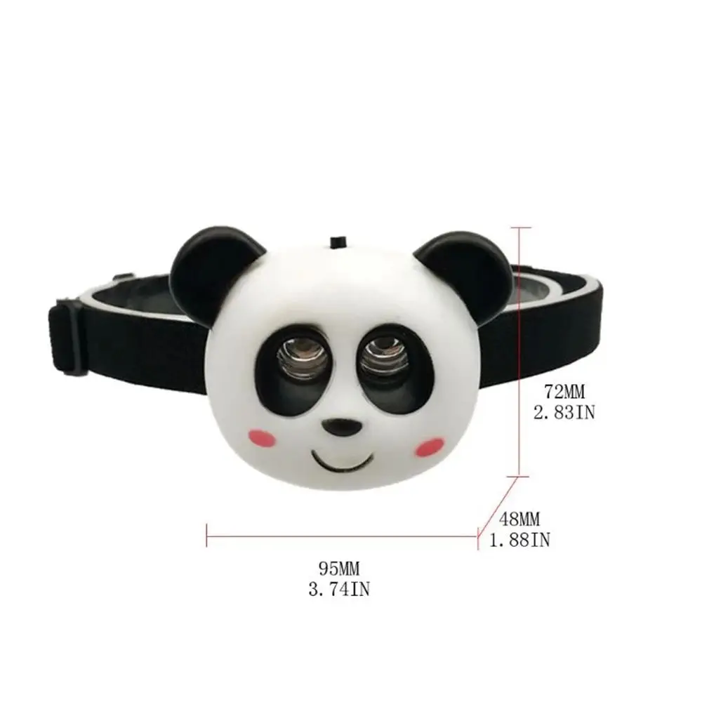 Portable Running Riding Light with Headband Head Torch Kids Gift SOS Flashlight Child\'s Headlight Cartoon Animal Headlamp