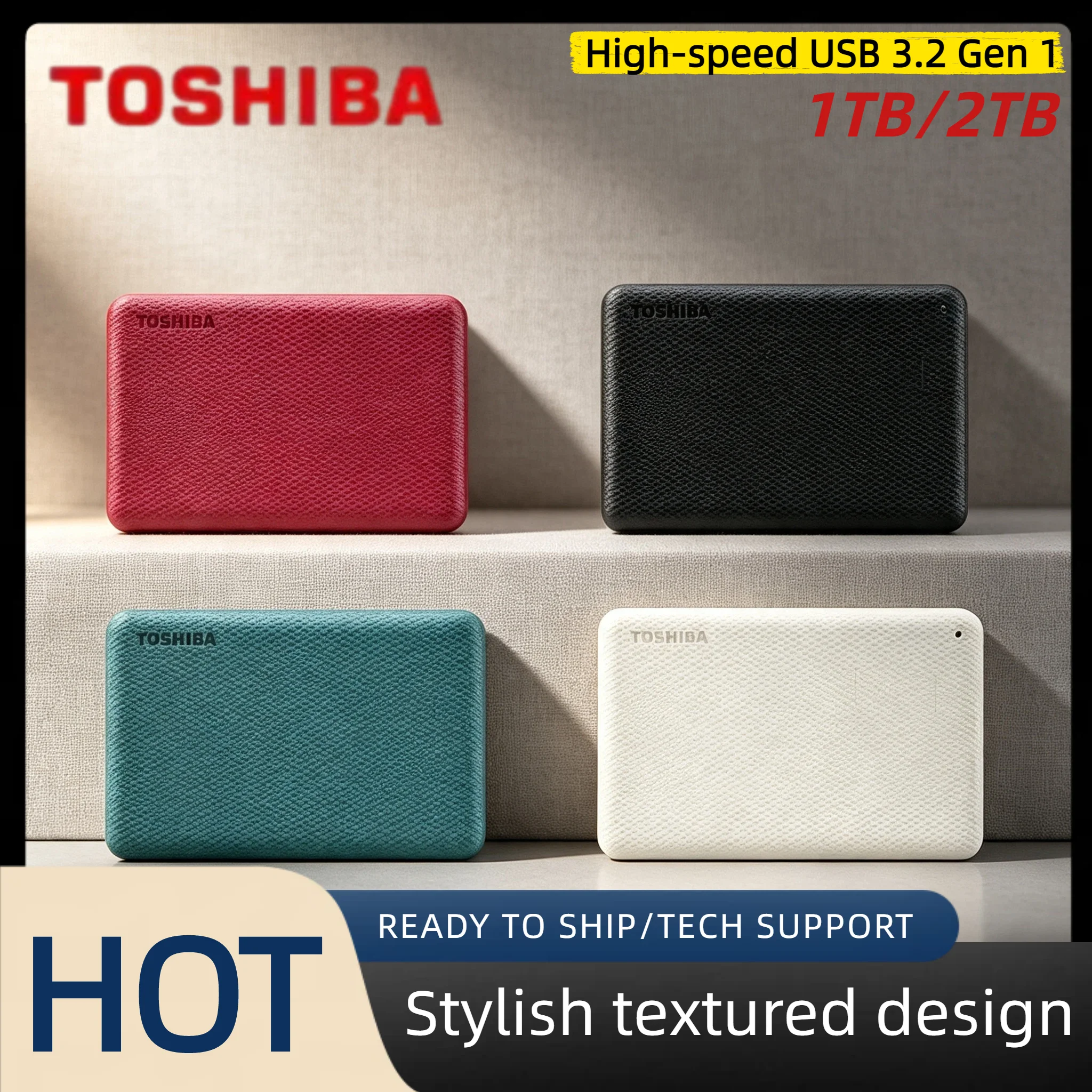 Toshiba Canvio Advanced V10 4TB 2TB 1TB External Hard Drive USB 3 0 2 5 Inch Portable for MacBook Air Pro Gaming Storage Extra