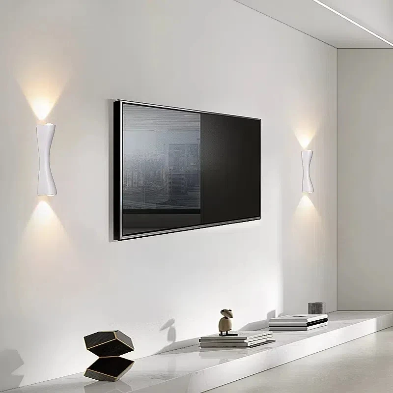 

Современный минималистичный черный настенный светильник с двойной головкой для спальни, прикроватной тумбочки, гостиной, коридора, крыльца, фоновое освещение