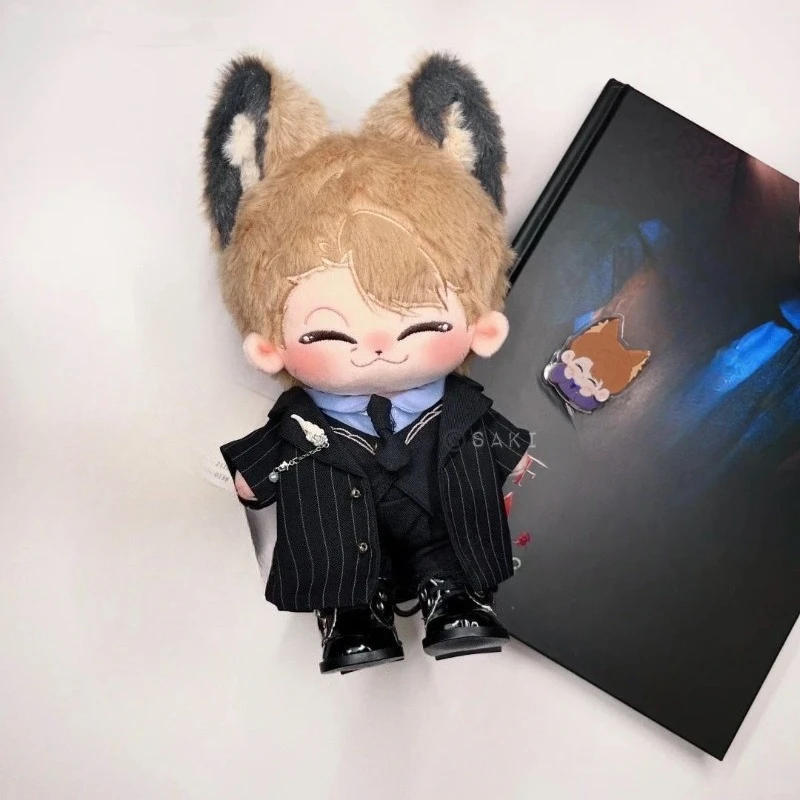 

20cm Anime Role Hannibal Kawaii Cosplay Cotton Doll Body Ears Tail With Skeleton Cartoon Change Suit Soft Plushies Toy Fans Gift