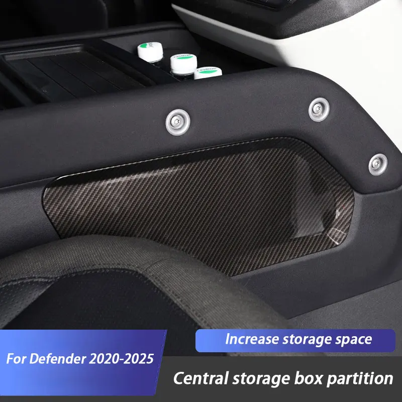 

ABS Car Central Control Storage Box Partition Cover Trim For Land Rover Defender 90 110 130 2020-2024 Car Accessories