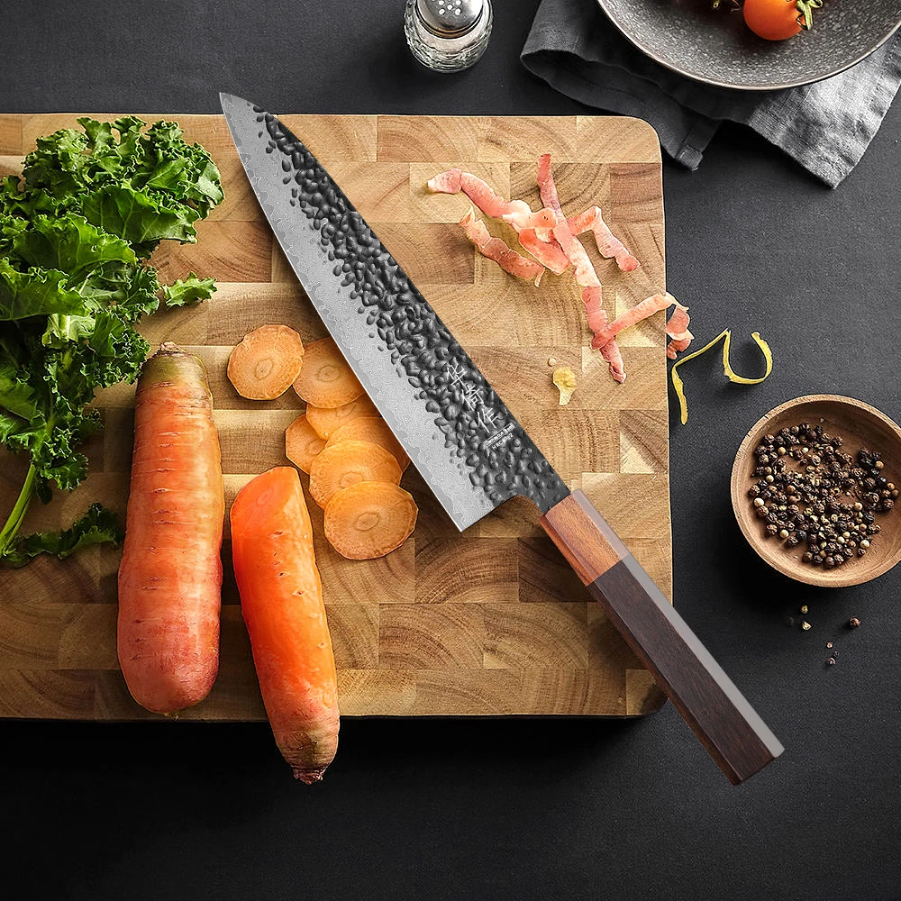 8-inch Japanese Hand Forged Chef Knife 67 Layer Damascus Steel Professional Kitchen Knives Sharp Slicing Cleaver Cooking Tools - Detail 1