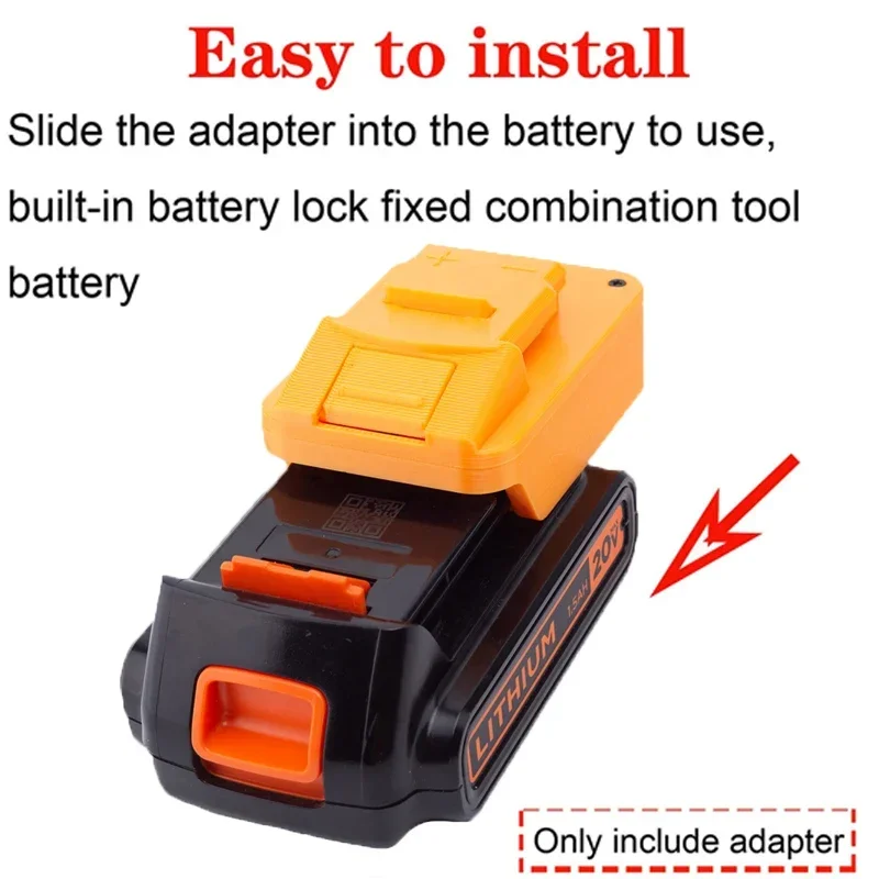 Battery Adapter for BLACK+DECKER 20V Li-ion Battery to Worx 20V 4PIN Dexter Li-ion Tool Battery Converter Power Tool Accessories