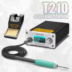 T210 Soldering Station 6s Fast Heating STM32 OLED 1.3 Display Adjustable Temperature Auto Sleeping Welding Iron Tips